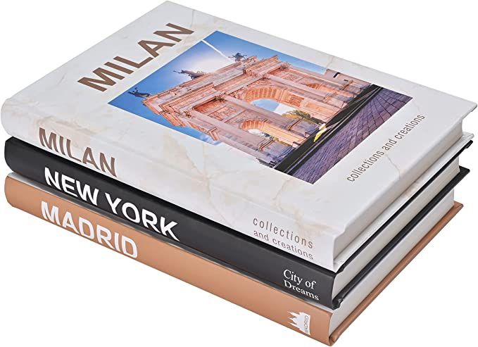 Fashion Decorative Books for Home Decor, Farmhouse Decor Faux Books for Decoration, Hardcover Mod... | Amazon (US)