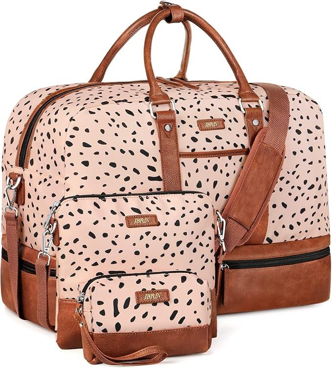 MISSNINE Weekender Bag for Women, Canvas Travel