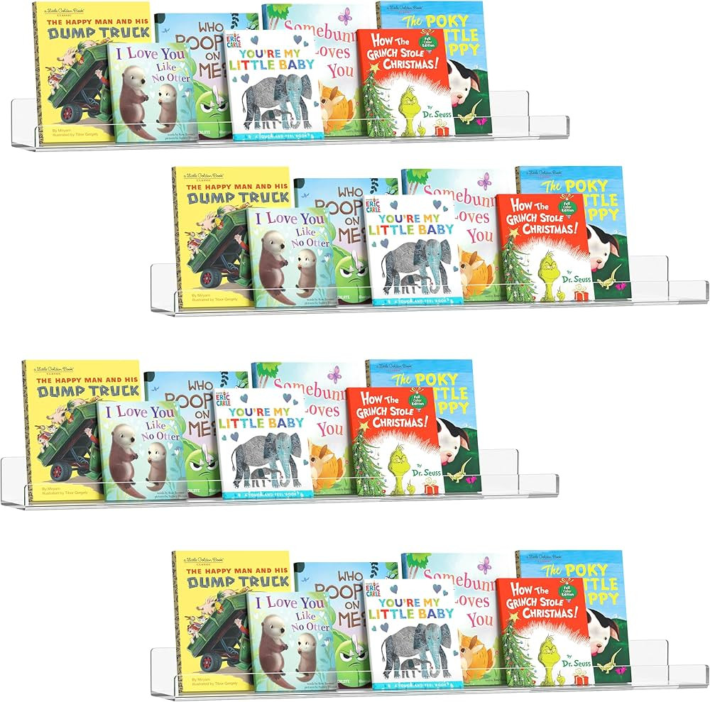 HBlife 36 Inches Invisible Wall Floating Bookshelf for Kids and Nursery, 16 Inch Stud Spacing Cle... | Amazon (US)