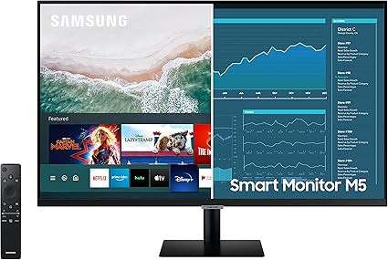 SAMSUNG M5 Series 27-Inch FHD 1080p Smart Monitor & Streaming TV (Tuner-Free), Netflix, HBO, Prim... | Amazon (US)