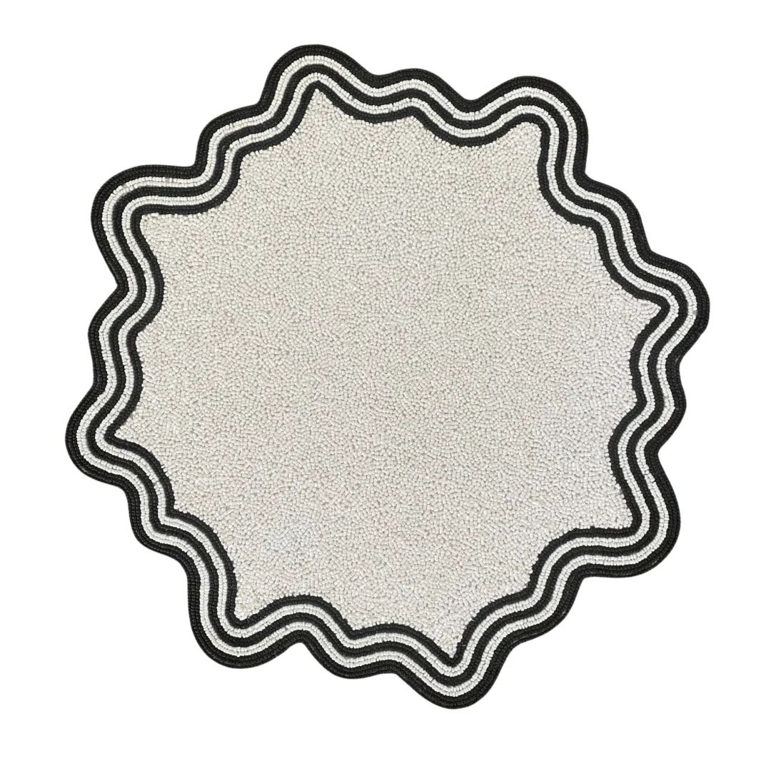 Classic Chic Black & White Placemats | Beth Ladd Collections