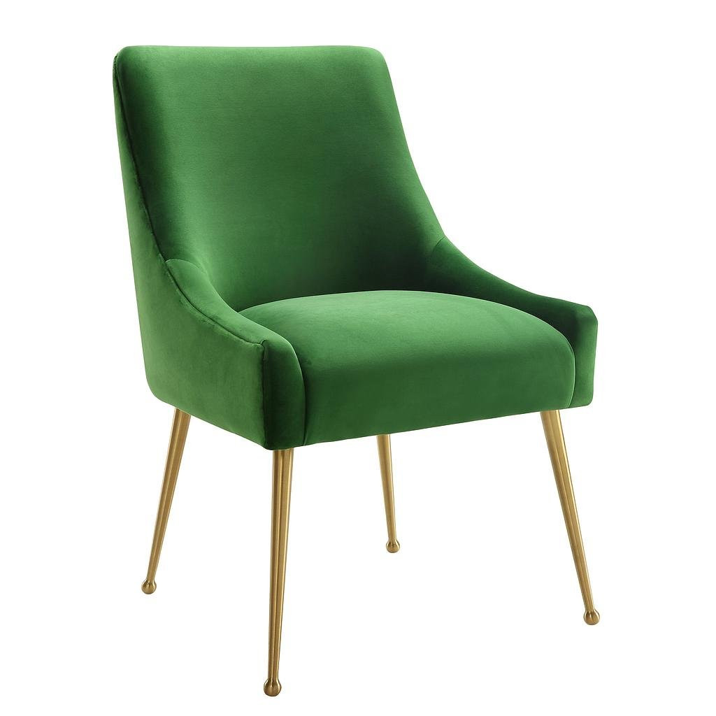 Tov Furniture The Beatrix Collection Modern Style Living Room Velvet Upholstered Side Chair, Gree... | Amazon (US)