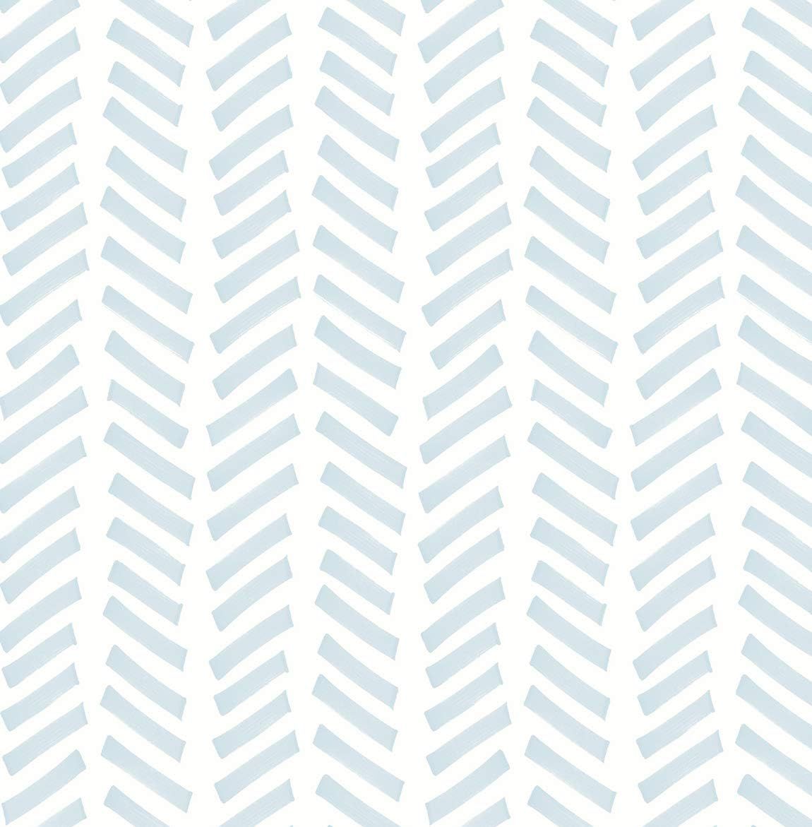 NextWall Mod Chevron Peel and Stick Wallpaper (Sky Blue) | Amazon (US)