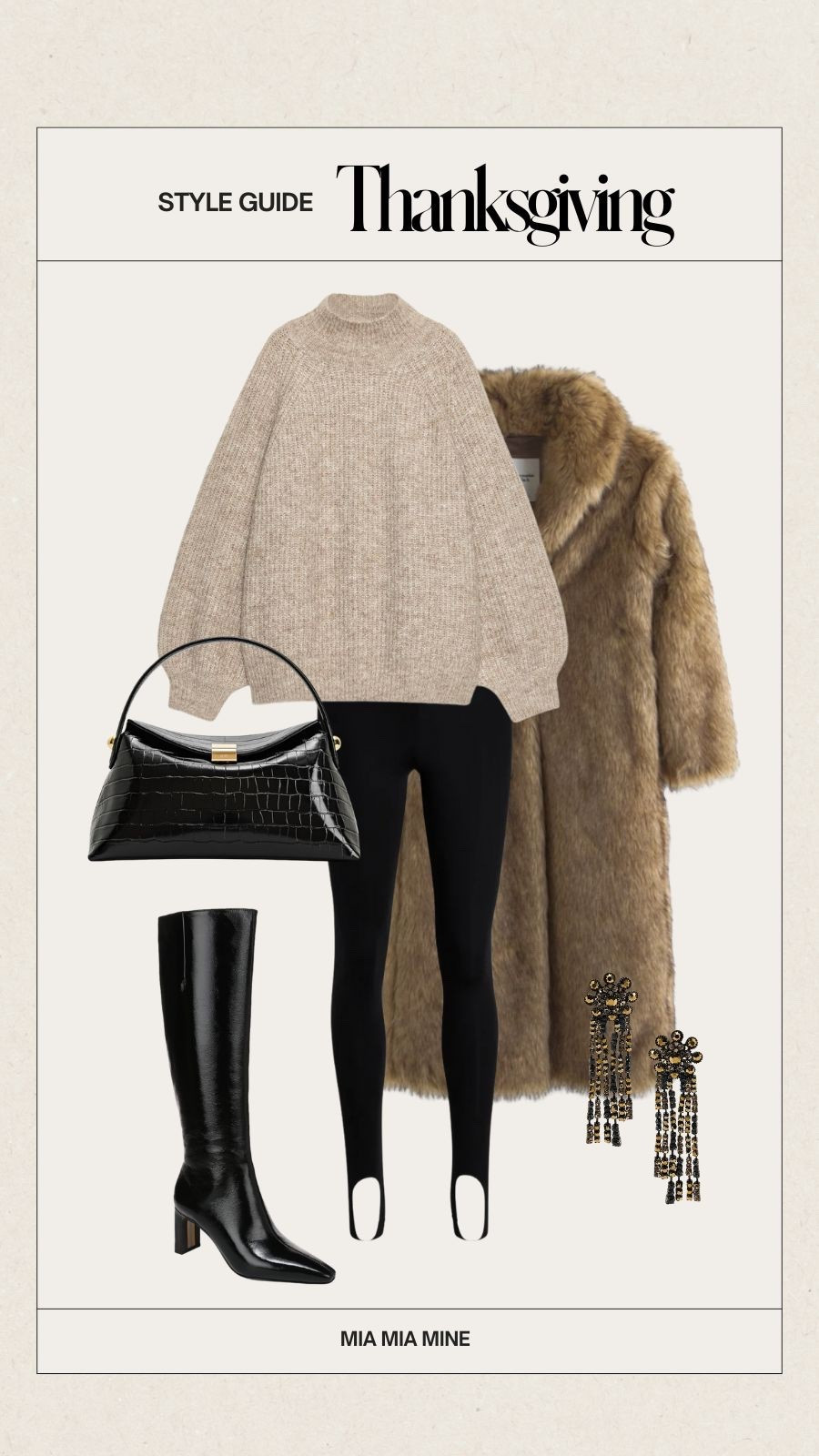 Thanksgiving outfit ideas
Zara stirrup legging 
Zara oversized sweater 
Sam edelmean boots on sale 
Abercrombie faux fur coat 

#LTKStyleTip #LTKSeasonal #LTKSaleAlert