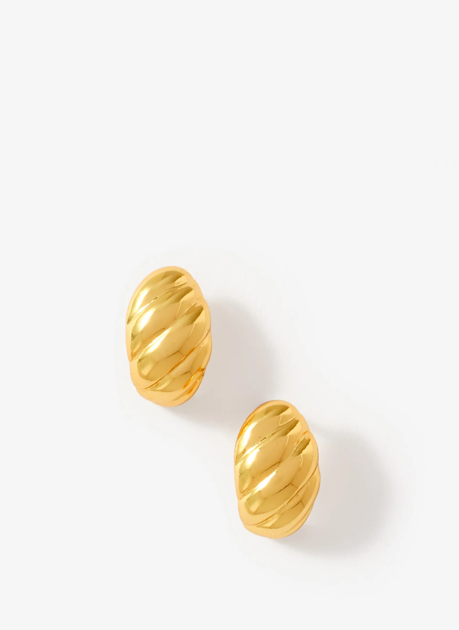 Gold Plated Twist Earrings | Mint Velvet