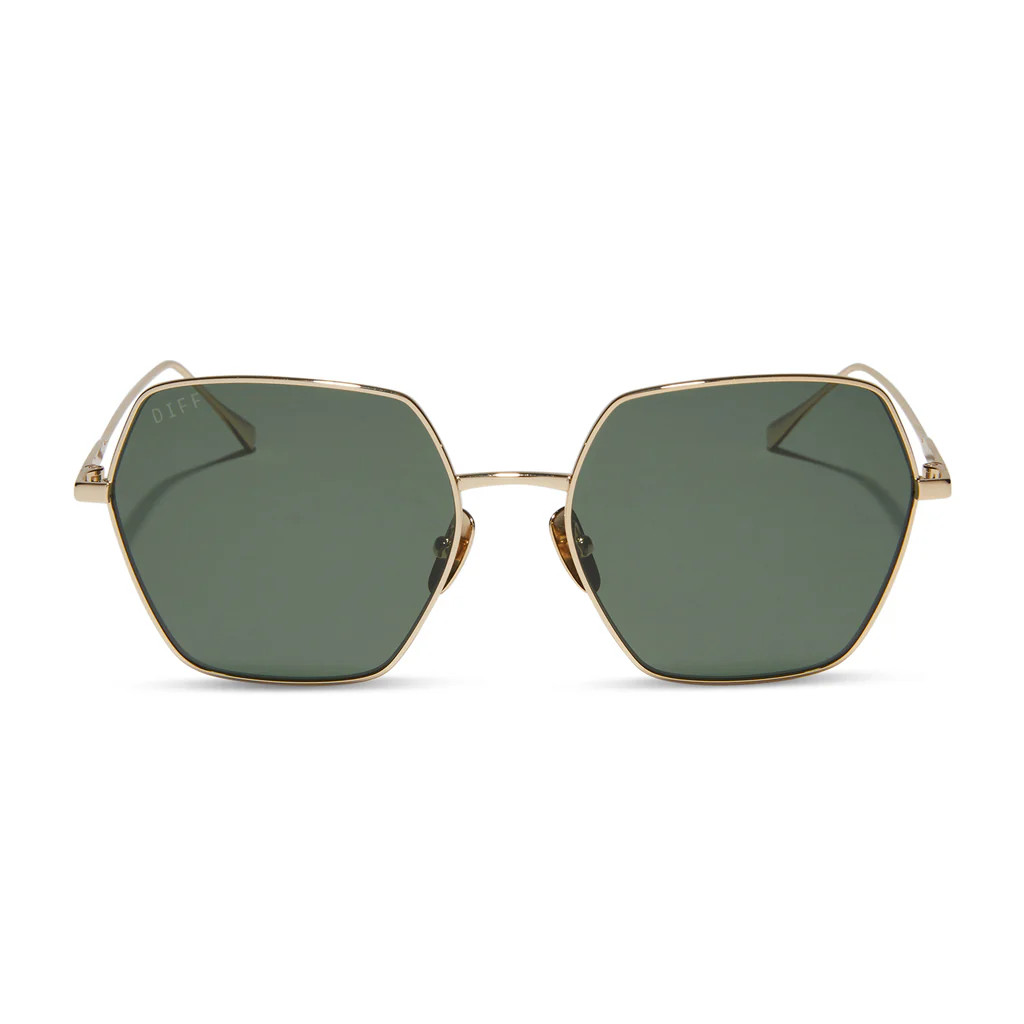 HARLOWE - GOLD + G15 + POLARIZED SUNGLASSES | DIFF Eyewear