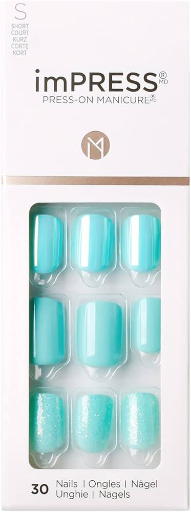 KISS imPRESS Press-On Manicure, Nail Kit, PureFit Technology, Short Press-On Nails, 'Rain Check',... | Amazon (US)