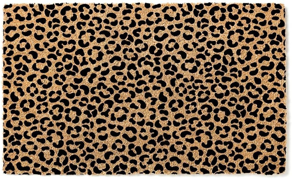 Cheetah Spot Pattern Door Mat | Animal Print Doormat | Premium Quality, Thick 100% Coir Coconut H... | Amazon (US)