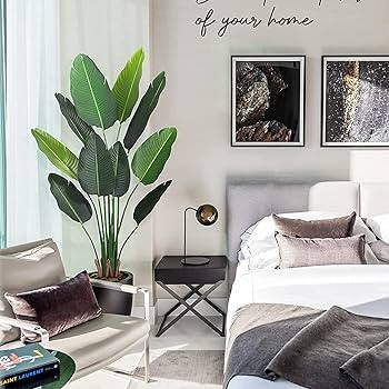 FLOWORLD Bird of Paradise Artificial Plant 5FT Tall Fake Plants with 10 Trunks Faux Banana Leaf P... | Amazon (US)