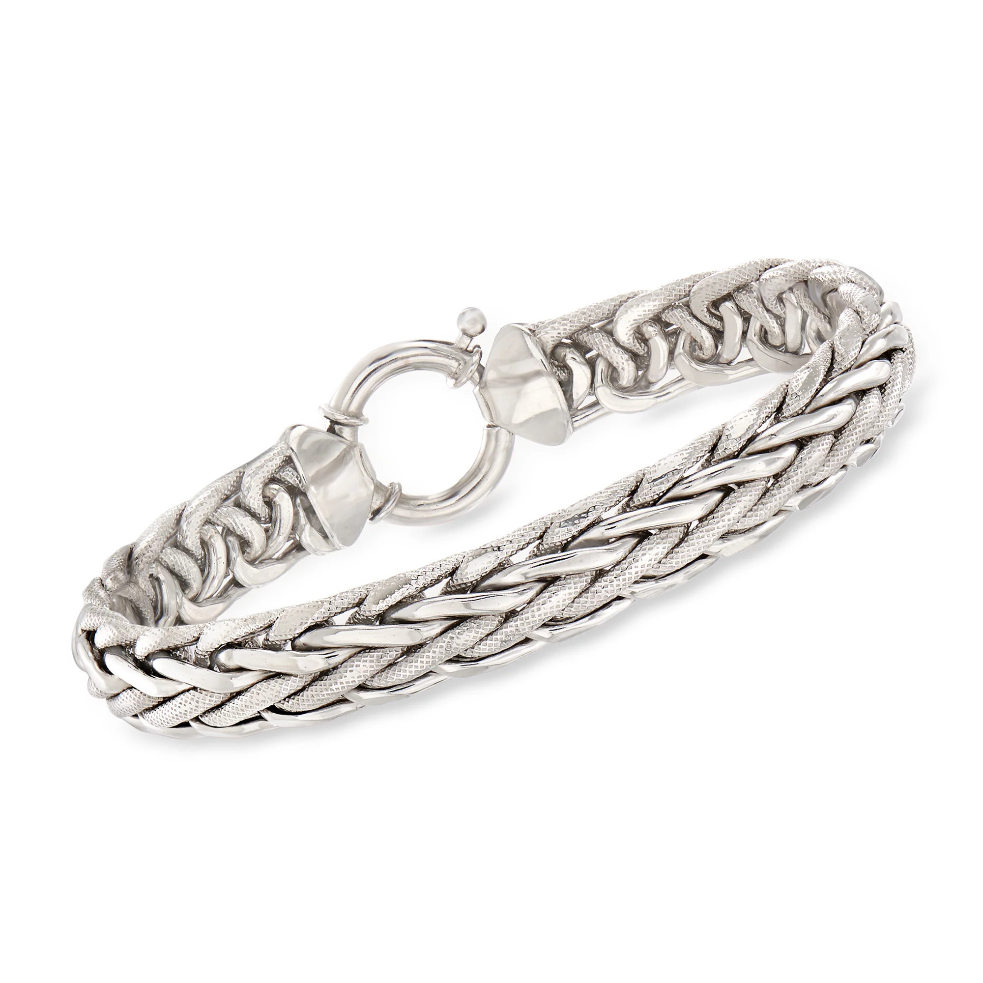 Ross-Simons Wheat-Link Bracelet in Sterling Silver | Shop Simon