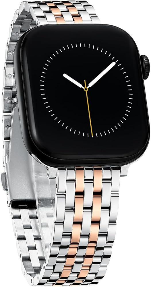 Seven-link Watch Band for Apple Watch Series 11, 10, 9, 8, 7, 6, 5, 4, 3, 2, 1 and SE 3/2/1 for W... | Amazon (US)