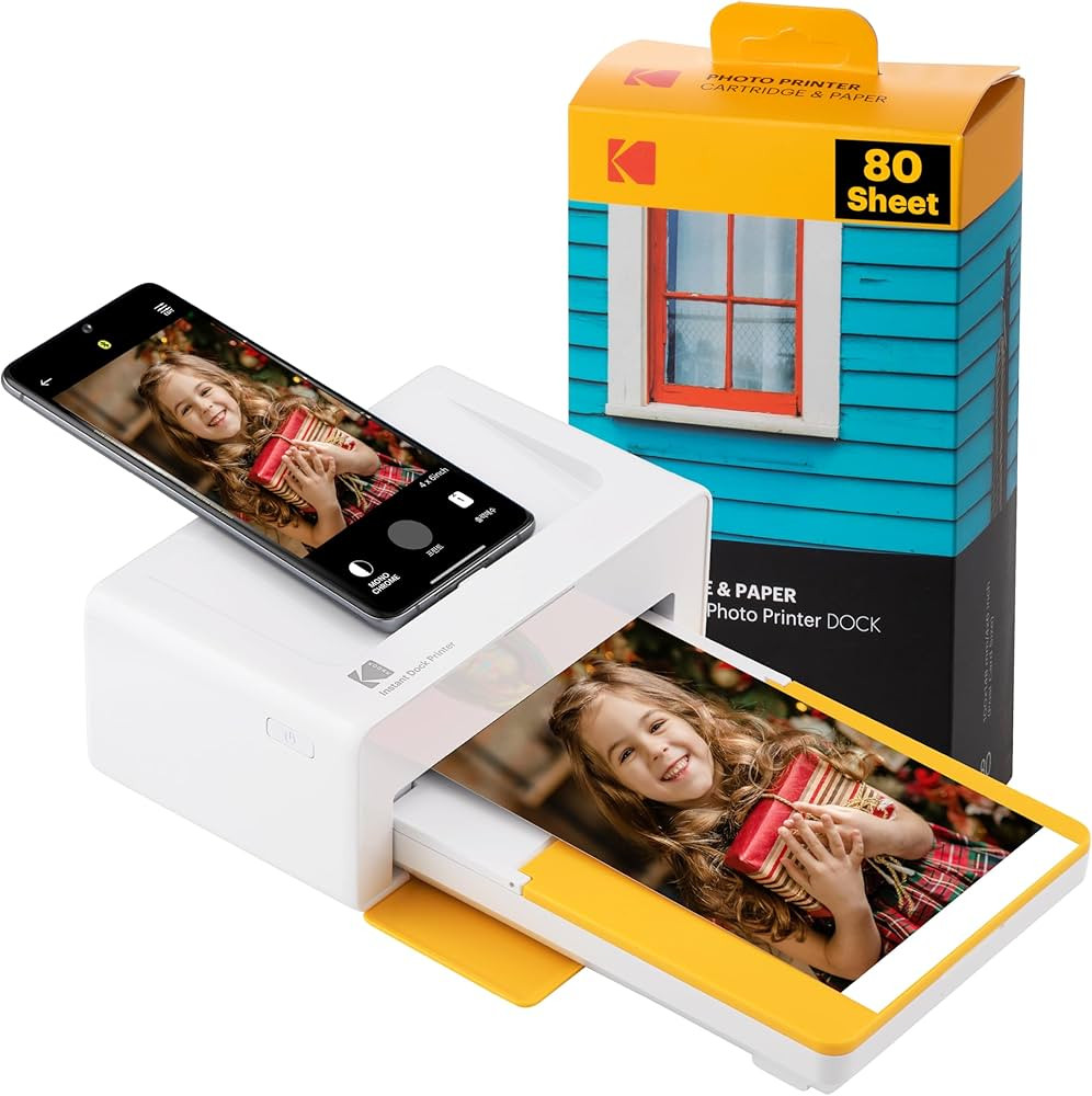 KODAK Dock Plus 4PASS Instant Photo Printer (4x6 inches) + 90 Sheets Bundle | Amazon (CA)