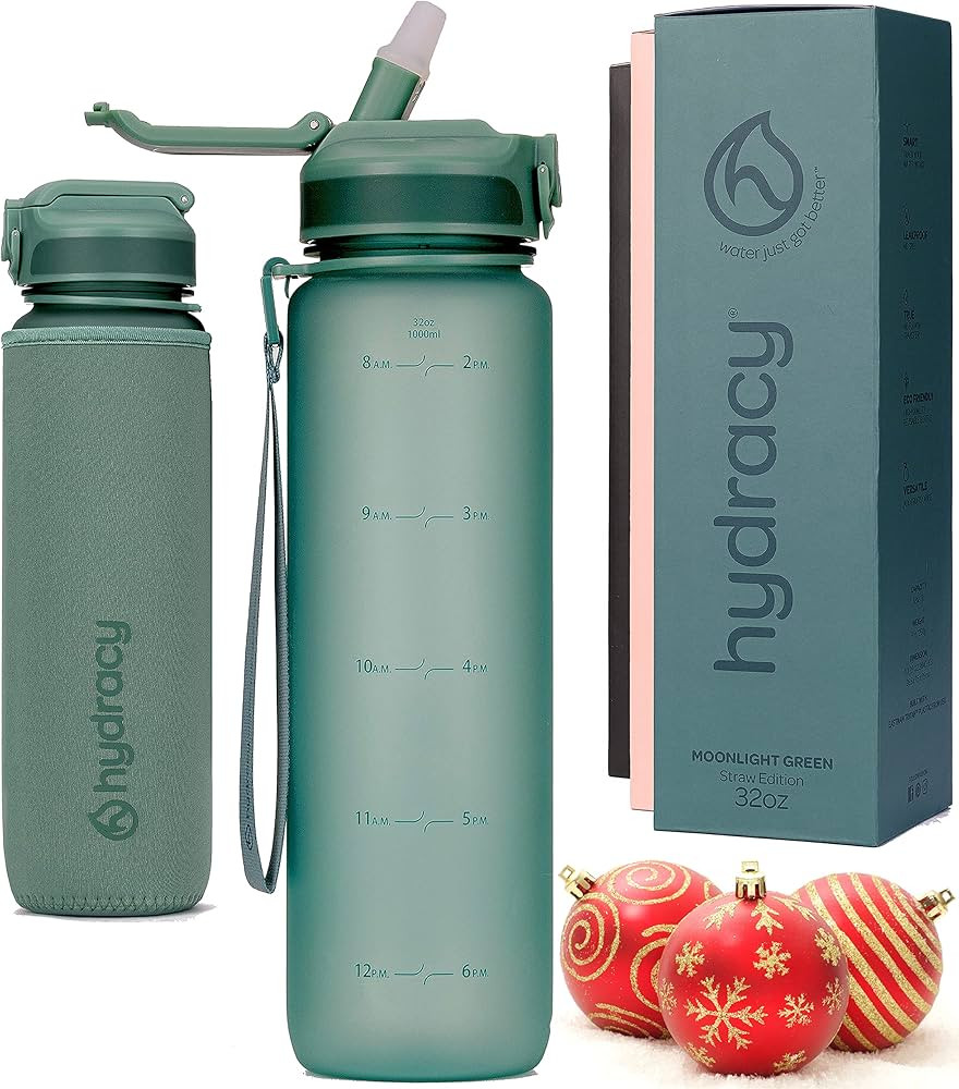 Hydracy Water Bottle with Times to Drink & Straw - Large 32 Oz BPA Free Motivational Water Bottle... | Amazon (US)