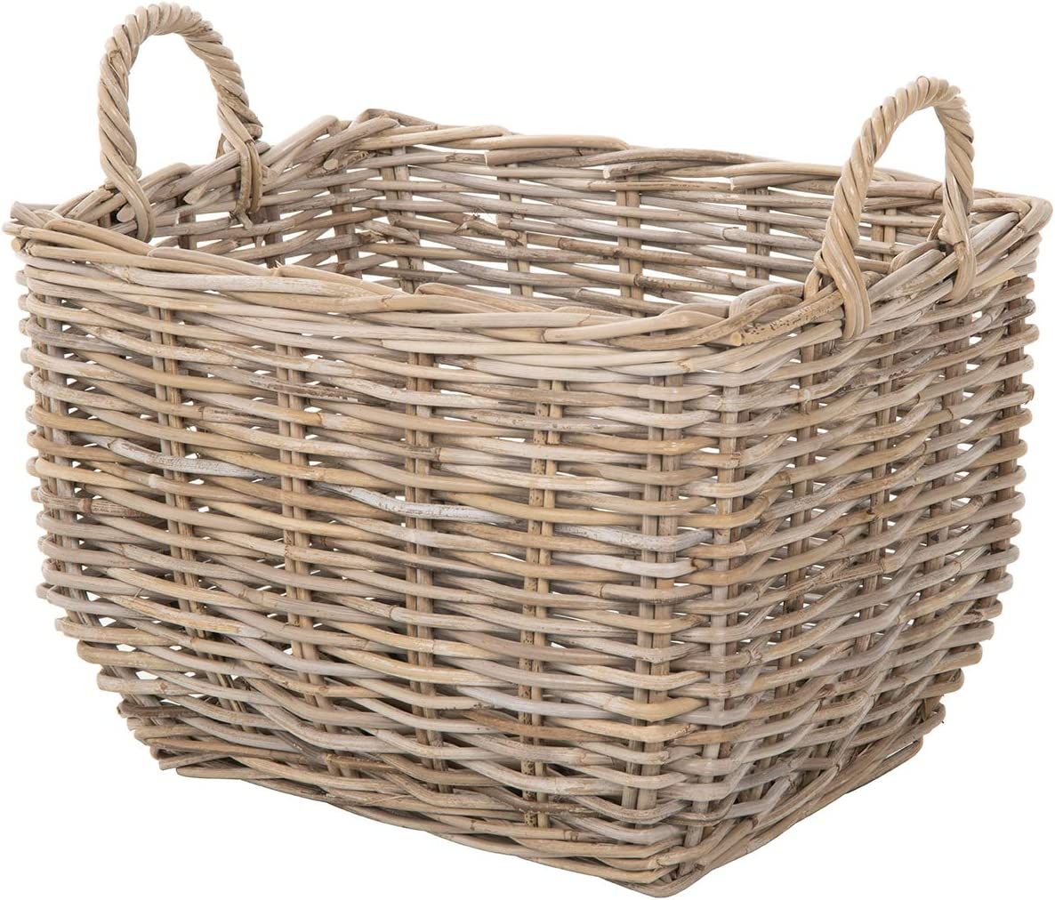 Kouboo Kobo Wicker Basket, Gray-Brown | Amazon (US)