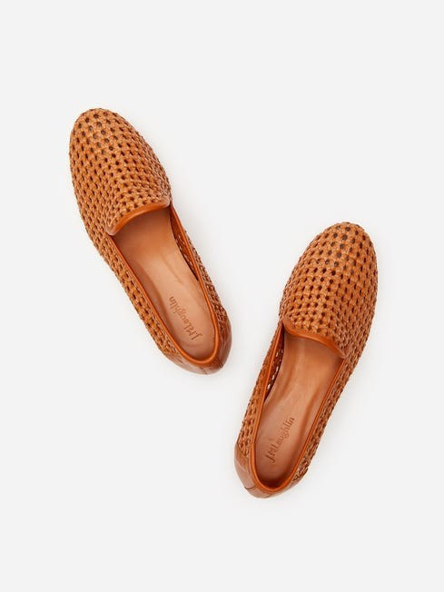 Melva Woven Leather Loafers | J.McLaughlin
