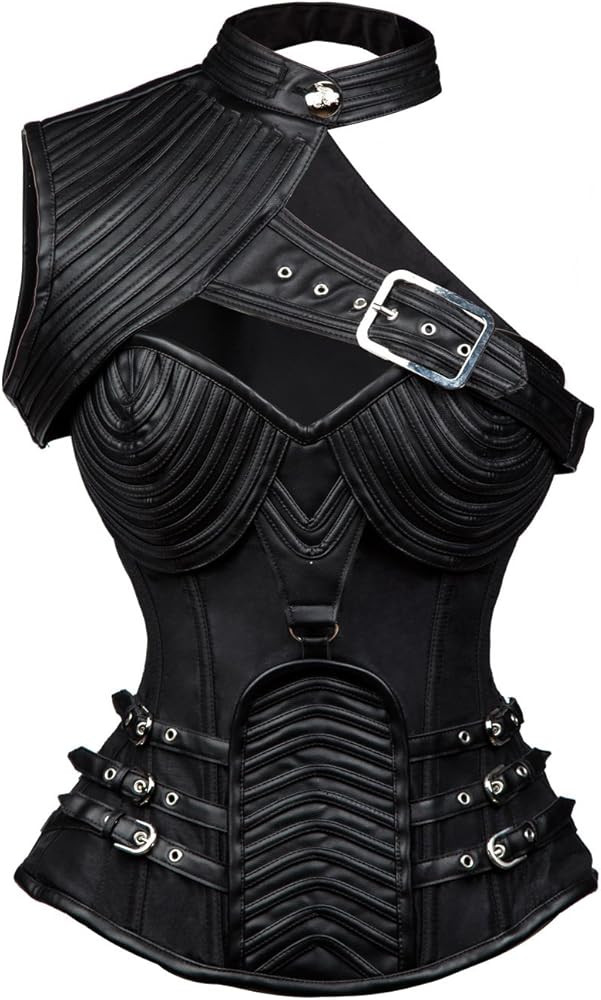 Charmian Women's Steampunk Gothic Heavy Strong Steel Boned Corset with Zipper | Amazon (US)