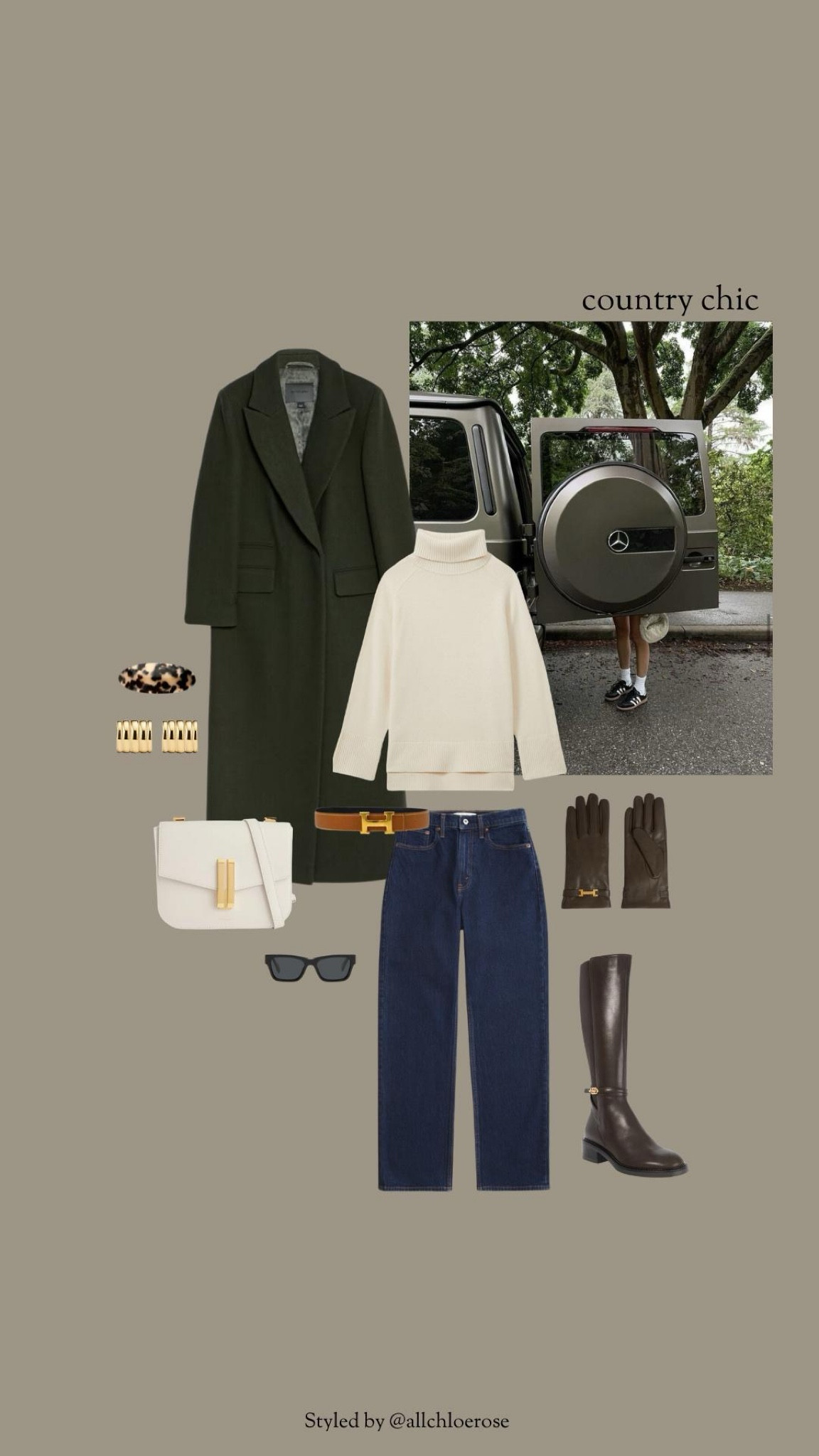 Outfit inspo, winter outfit, knitwear, layering, luxury fashion, DeMellier bag, Abercrombie jeans, M&S coat, green wool coat, layering, knee high boots, Hermes belt, knitted jumper, high street style

#LTKstyletip #LTKwinter #LTKuk
