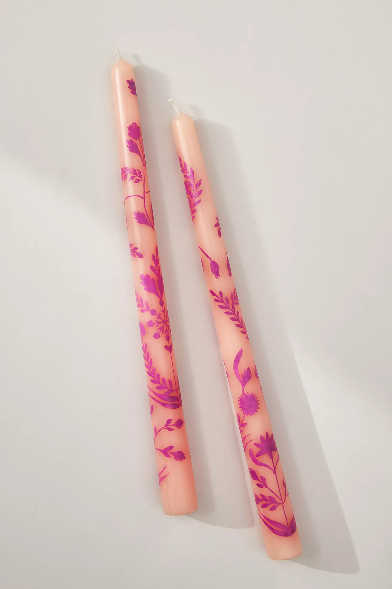 Ananda Handpainted Taper Candles, Set of 2 | Anthropologie (US)