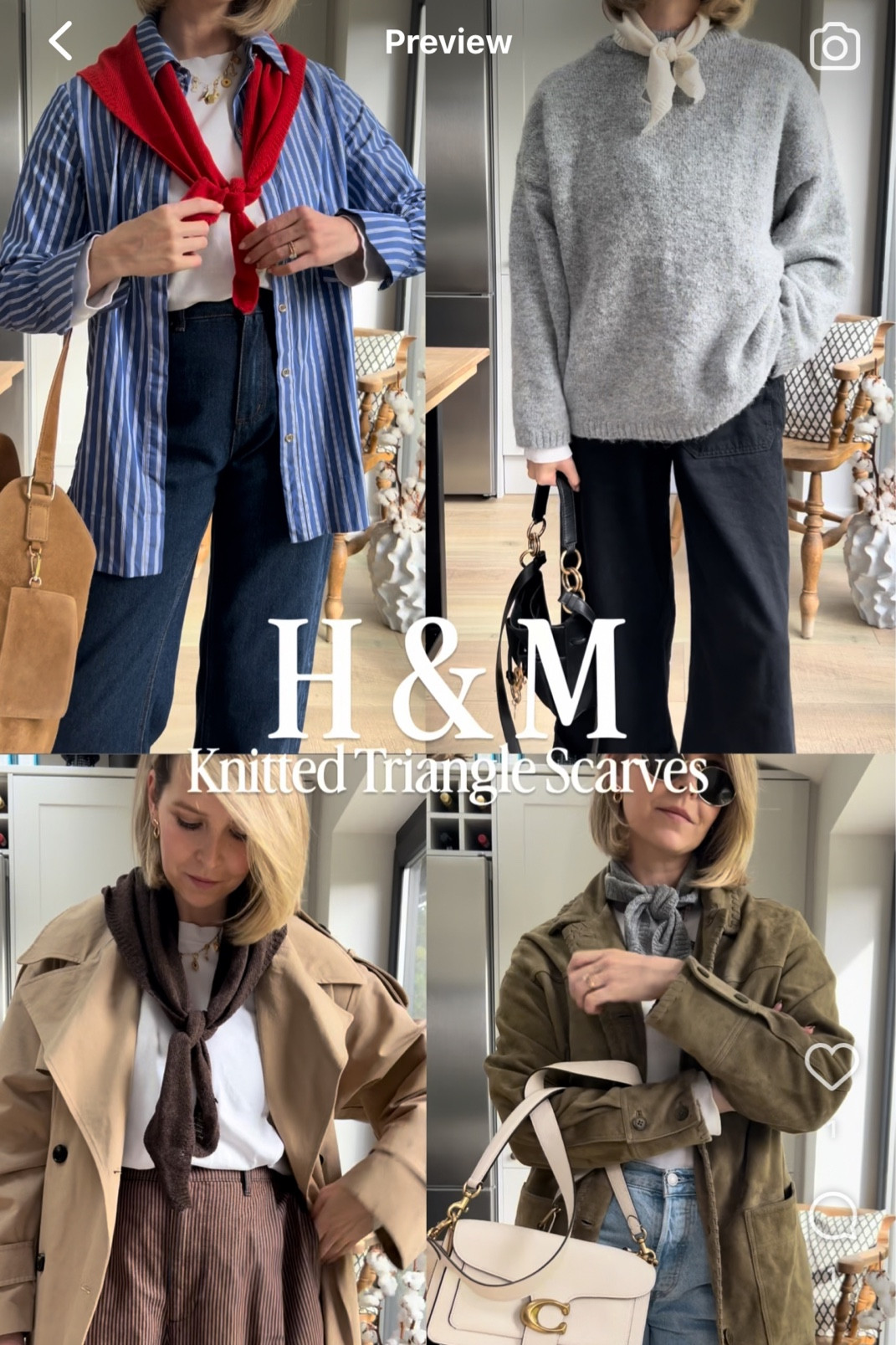 H&M triangle scarves 

#LTKSeasonal