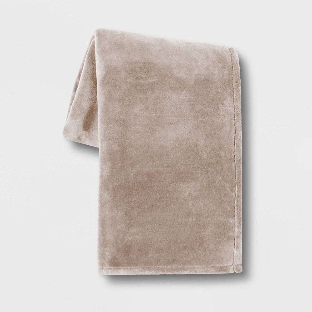 50""x70"" Oversized Primalush Throw Blanket Neutral - Threshold | Target