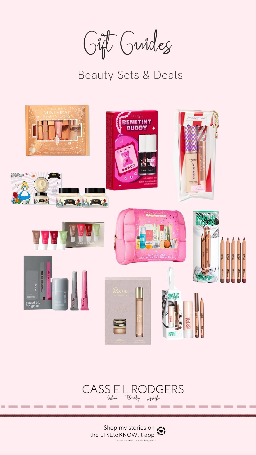 Holiday gift guide for the beauty lover 
Beauty sets from Ulta and Sephora! 
Charlotte Tillbury, makeup forever, summer Fridays, rare beauty, tarte, benefit, rhode, Bobbi brown 

#LTKHoliday #LTKBeauty #LTKGiftGuide