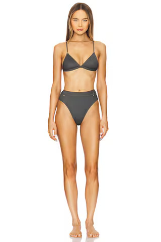 Denim Bikini Top in Black | Revolve Clothing (Global)