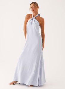 Golden Child Linen Maxi Dress - Blue | Peppermayo (Global)