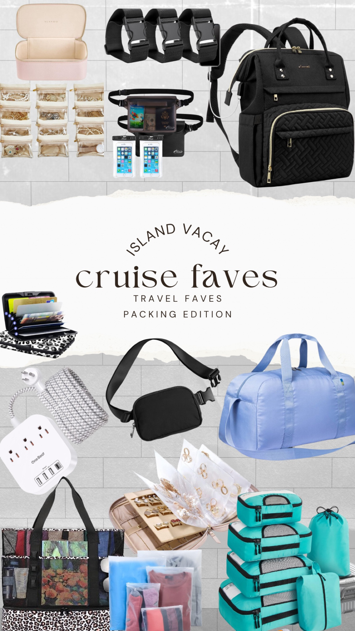 More of my fave items for cruise/vacay packing! The light blue duffel bag is amazing because it folds up into itself. If you think your suitcase will be overweight, bring this duffle, add some clothes to it from your checked luggage and use it as a carry on for the flight.

The teal packing cubes are amazing too! I always *roll* my clothes and stack them inside so everything fits a little better and no space is wasted.

#LTKtravel #LTKfindsunder50 #LTKstyletip