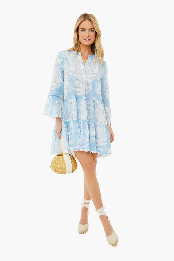 Exclusive Pastel Blue Palladio Flared Sleeve Dress | Tuckernuck (US)