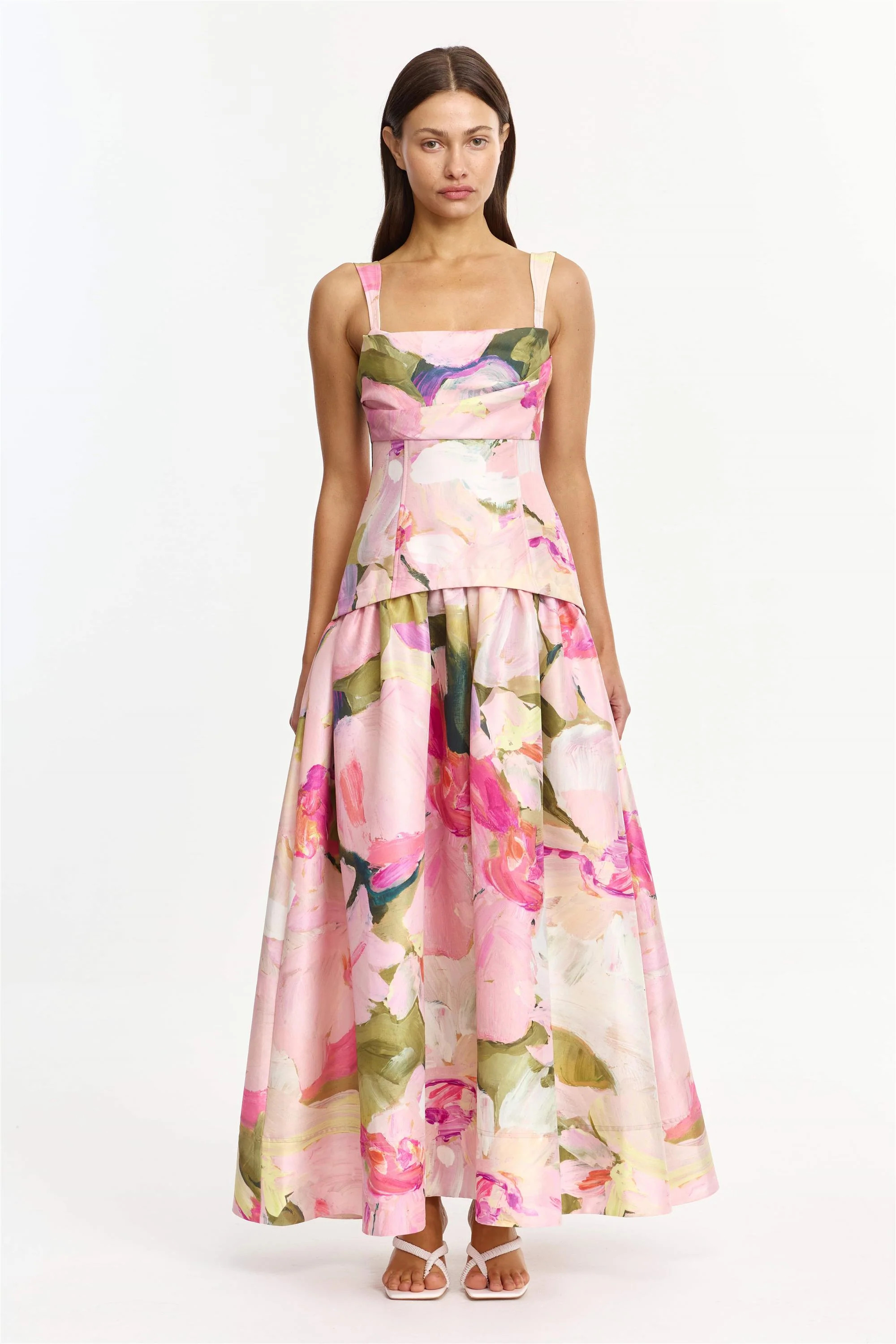 Reeve Maxi Dress in Garden Afternoon Pink | Acler