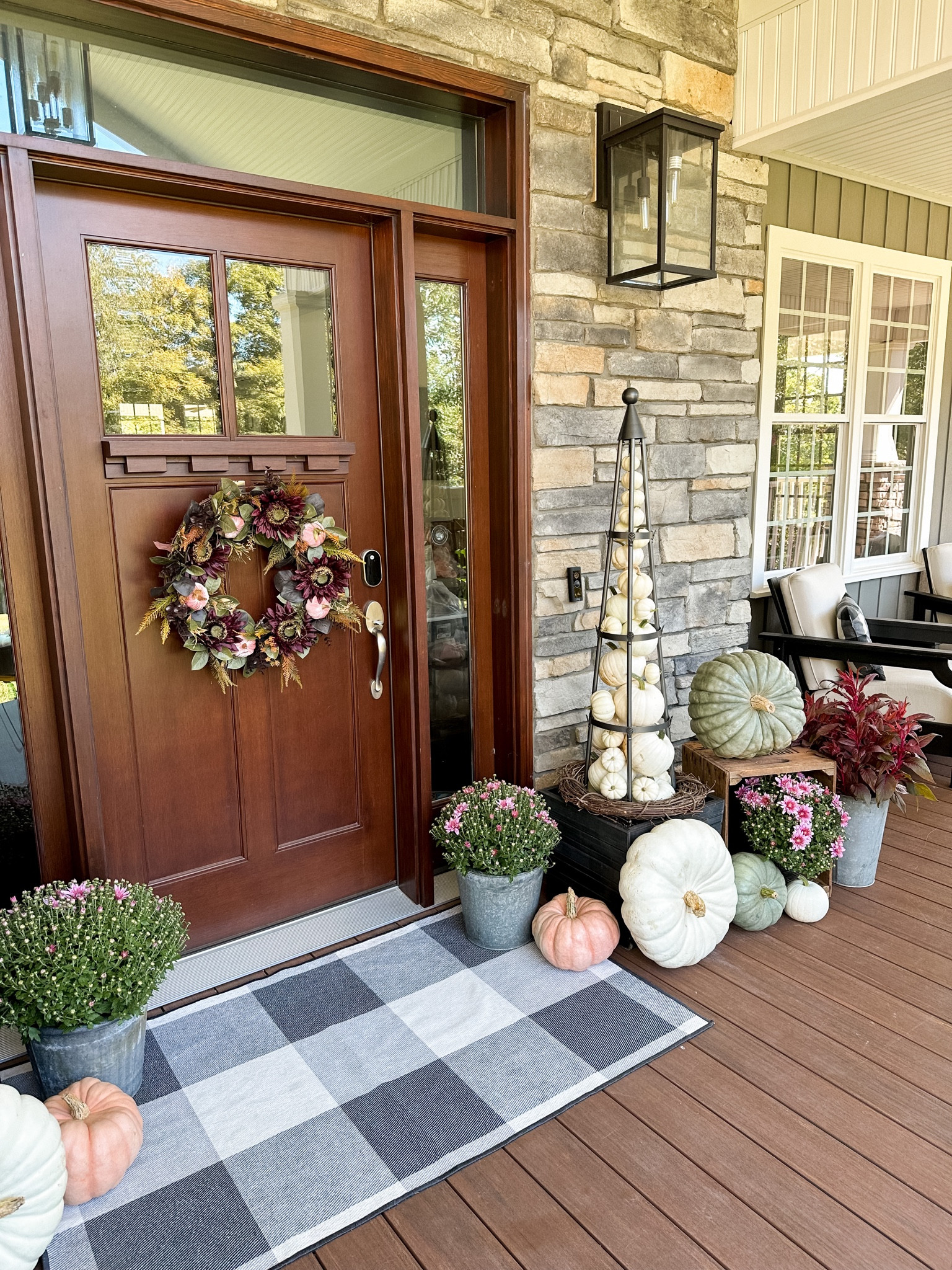 Fall front porch. Fall wreath. 

#LTKSeasonal #LTKhome