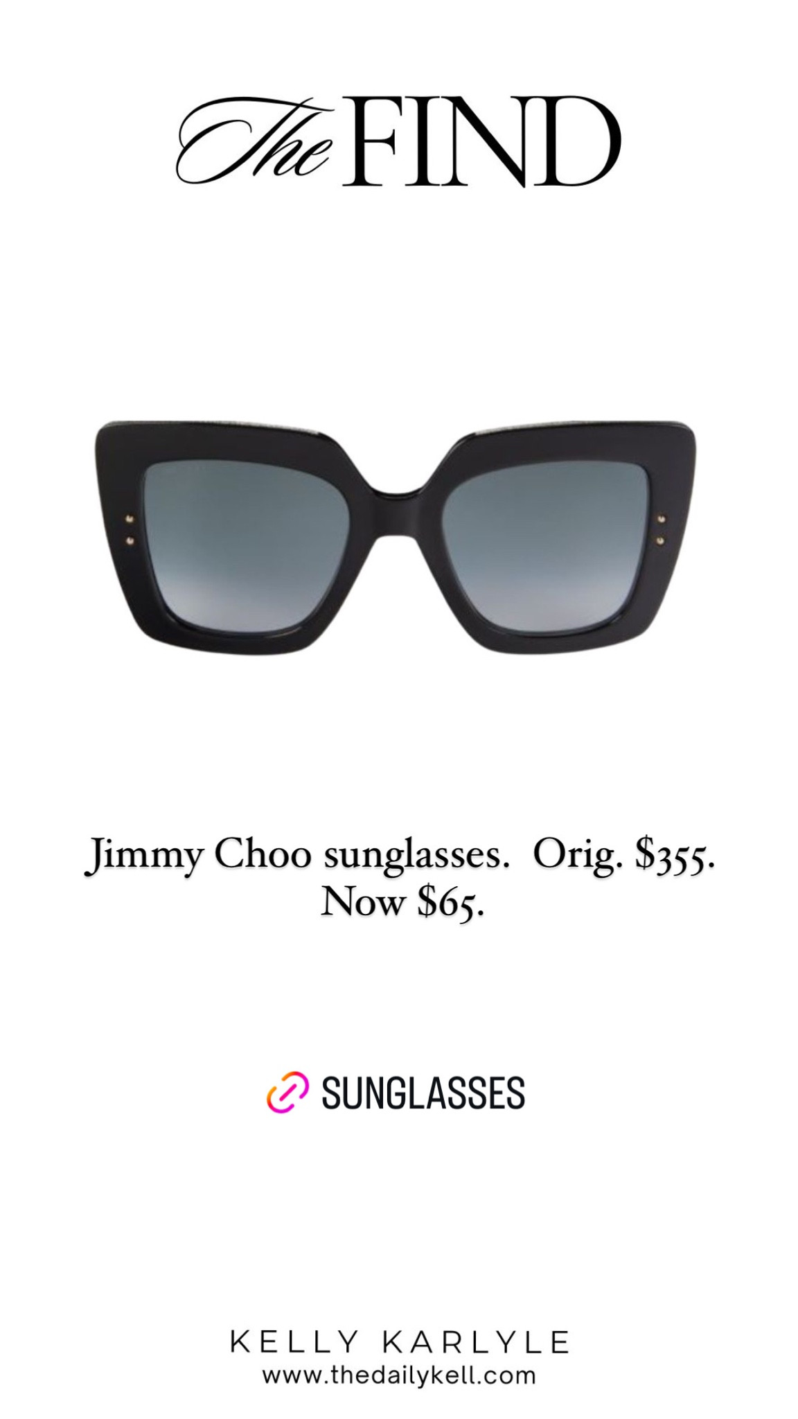 This would make a fabulous gift or stocking stuffer.   The price for Black Friday is a huge steal.  Jimmy Choo sunglasses are definitely a statement piece.  

#LTKCyberWeek #LTKFindsUnder100 #LTKGiftGuide