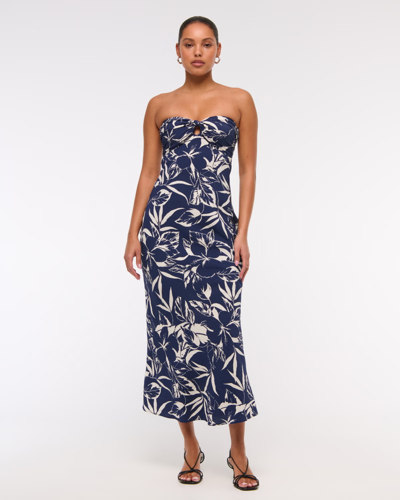 Strapless Knot Maxi Dress | Abercrombie & Fitch (US)