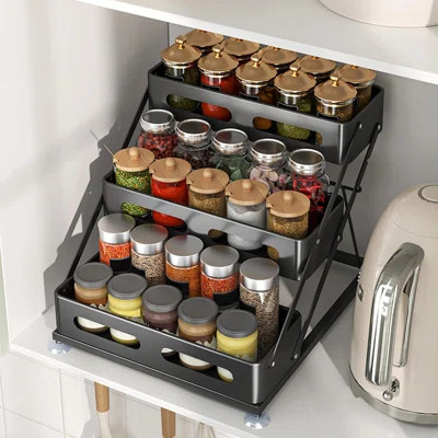 Foldable Spice Rack For Countertop Kitchen Seasoning Organizer | Wayfair North America