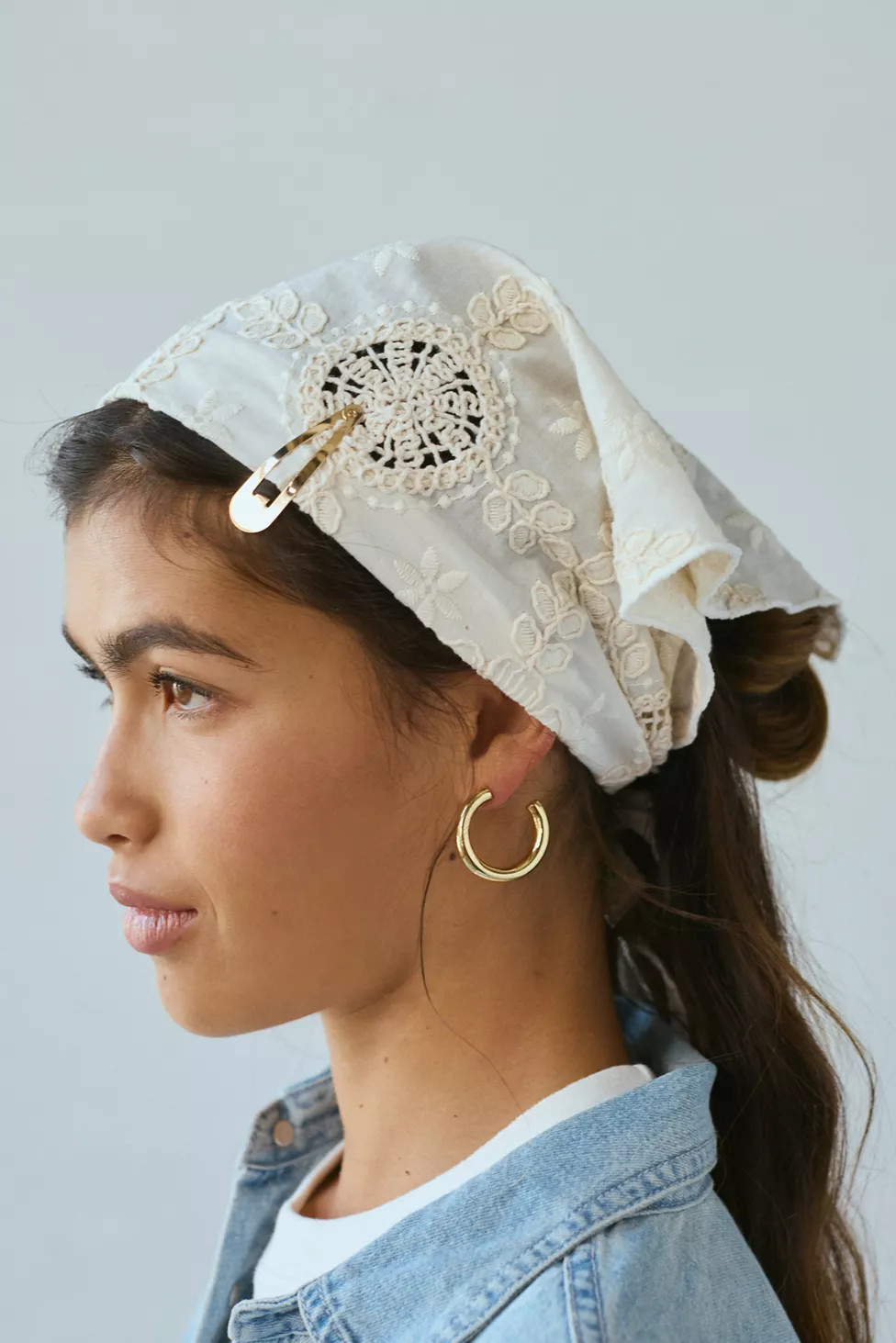 Betty Floral Crochet Headscarf | Urban Outfitters (US and RoW)