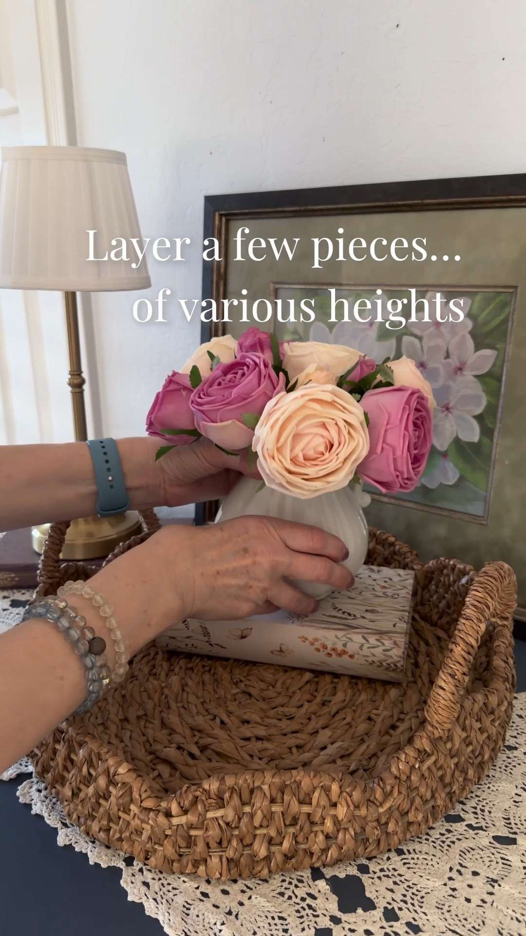 My go-to decor trick: start with a tray and layer a few pieces.
 
Sharing the pieces I used here.
 
I used the small size seagrass tray.

#LTKHome #LTKdayinmylife
