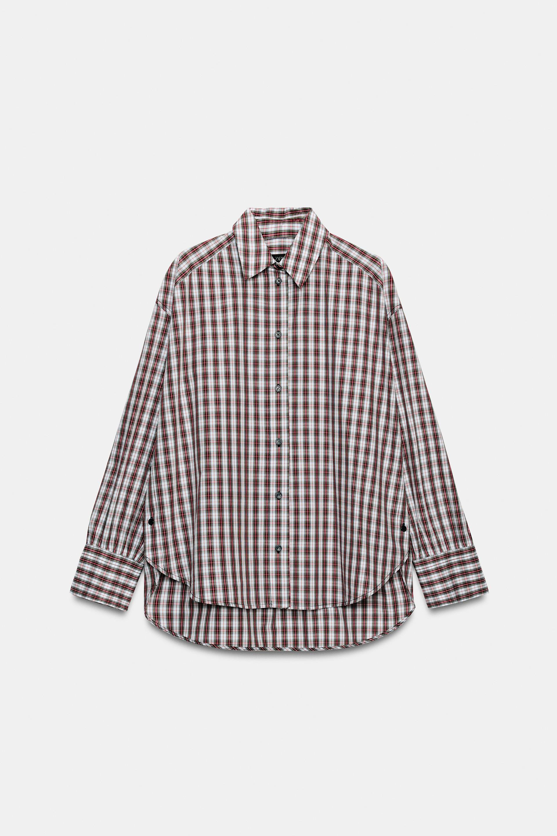 ZW COLLECTION OVERSIZE CHECK SHIRT | Zara US