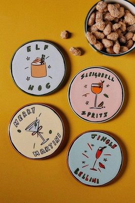 Nephthys Illustrated Elf Nog Coaster | Anthropologie (US)