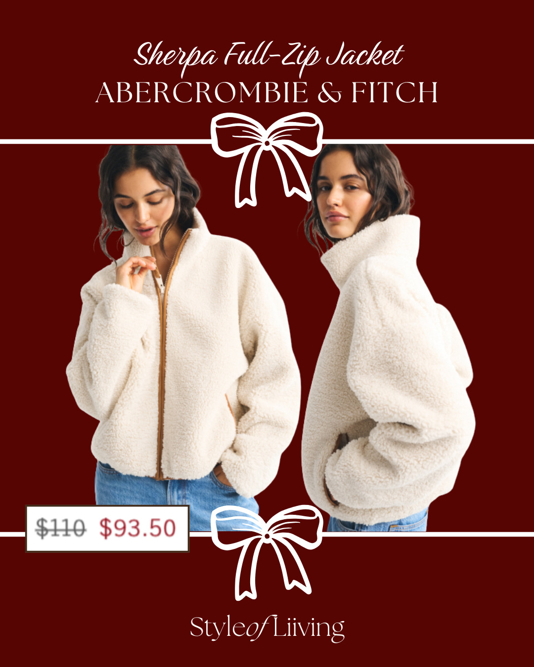 Sherpa full-zip jacket from Abercrombie & Fitch, on sale! 
#winterfashion #jacket #sherpa #abercrombieandfitch  

 #LTKSeasonal #LTKSaleAlert #LTKFindsUnder100