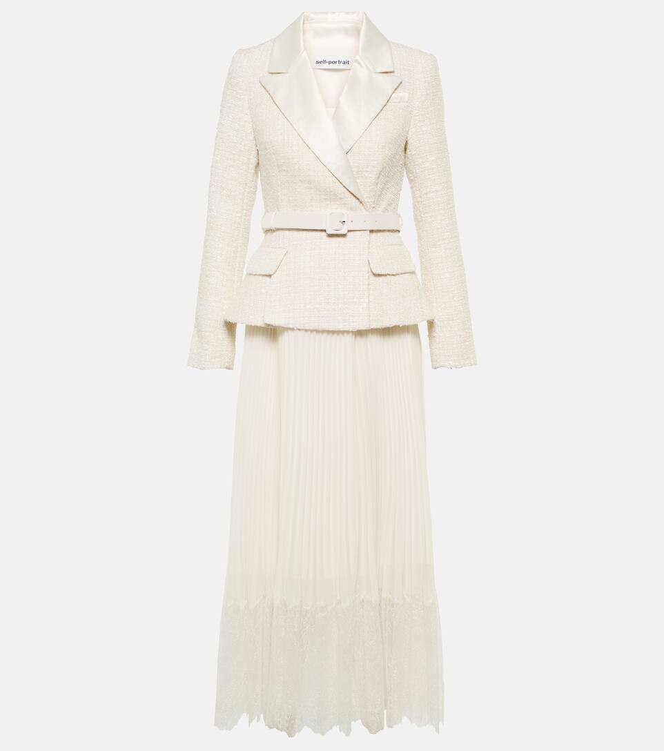 Exclusive to Mytheresa – Chiffon and bouclé maxi dress | Mytheresa (UK)