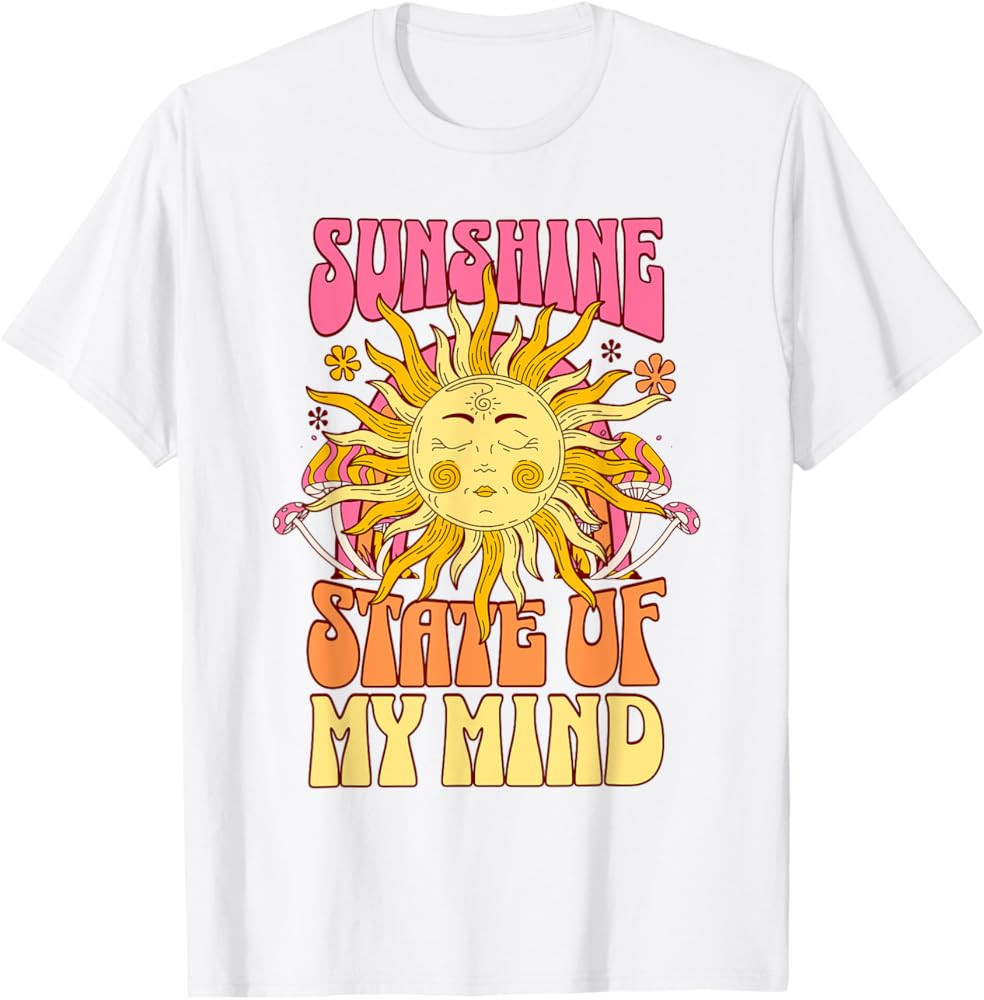Sunshine State of Mind Radiant Vibes Men Women Kids T-Shirt | Amazon (US)