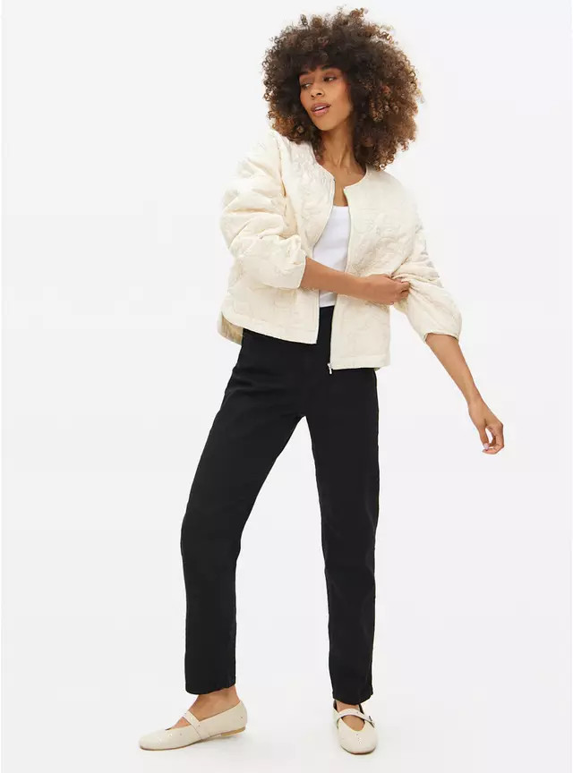 Black Denim Straight Leg Jeans 14R | Tu Clothing