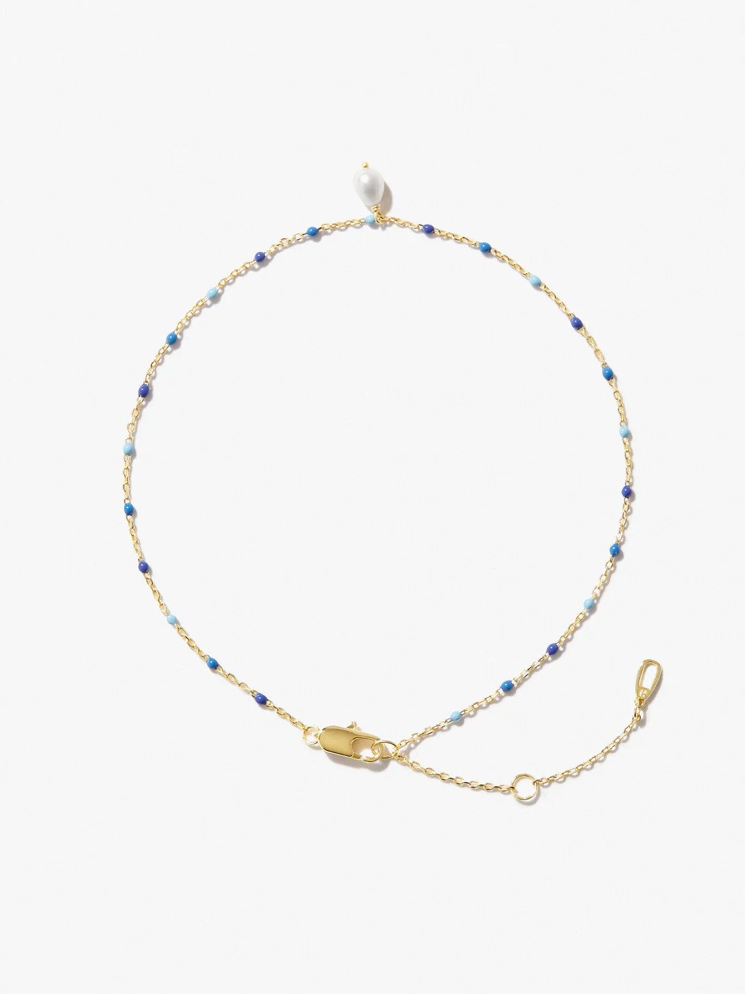 Beaded Anklet - Alette Blue | Ana Luisa
