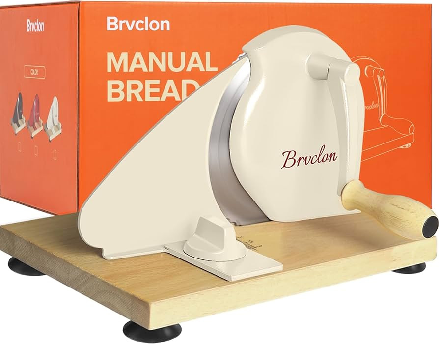 Manual Bread Slicer for Homemade Sourdough Bread, Adjustable Thickness&Evenly Slicing, Hand Crank... | Amazon (US)
