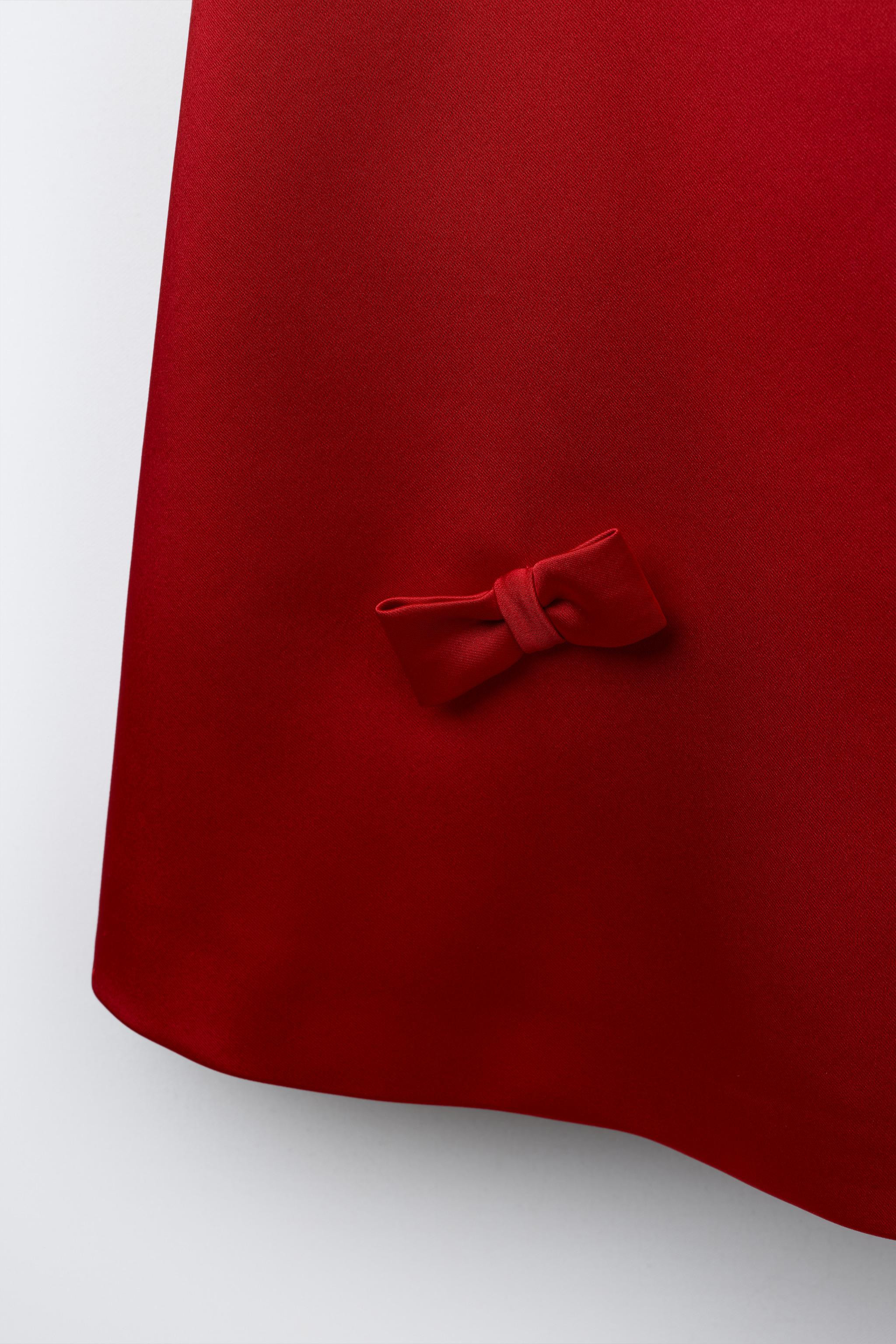 SATIN BOW DRESS | Zara Canada