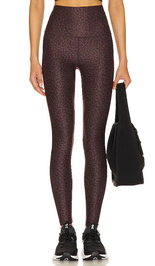 SoftMark High Waisted Midi Legging in Charcoal Leopard | Revolve Clothing (Global)