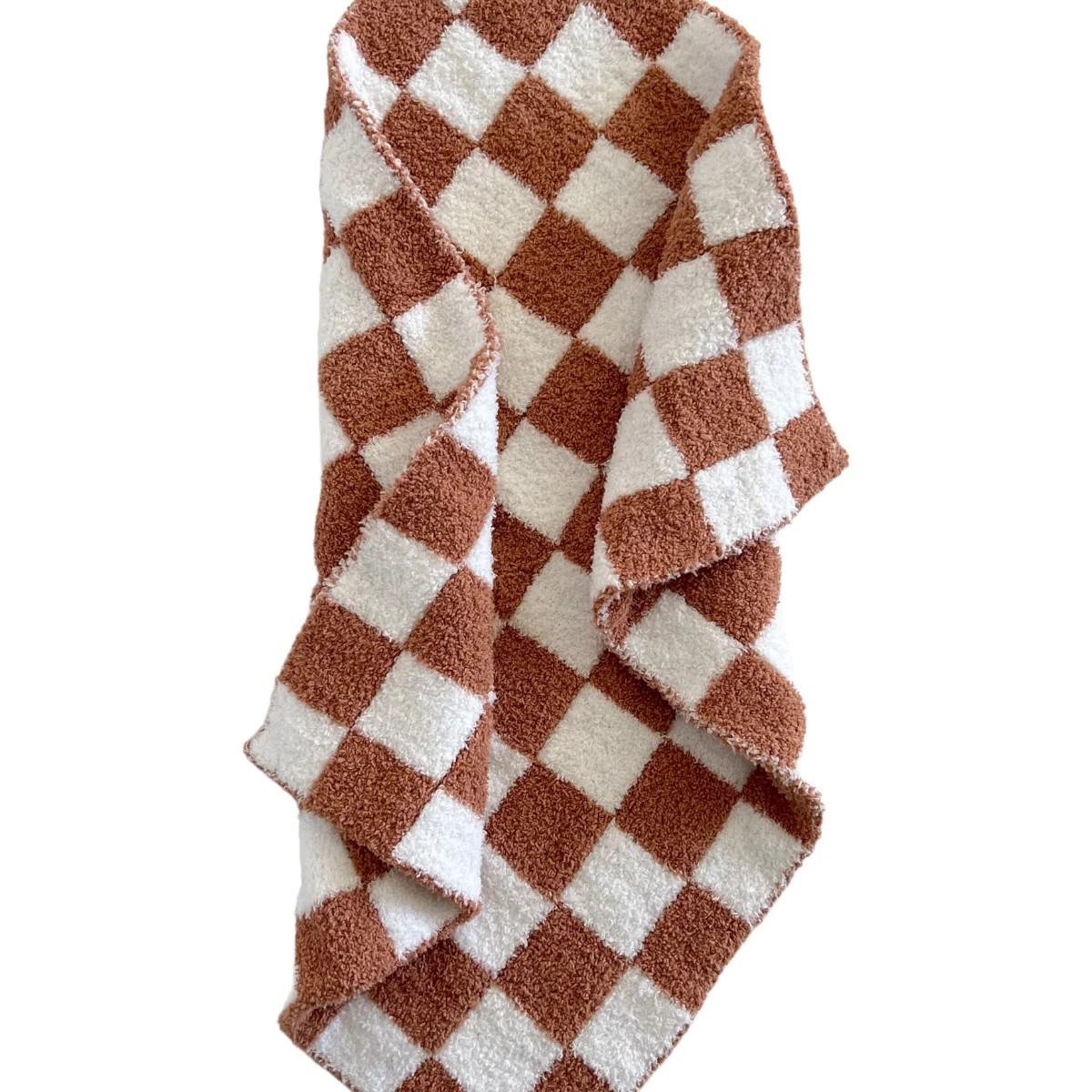 Phufy® Bliss Checkerboard Mini Blanket, Nutmeg | SpearmintLOVE