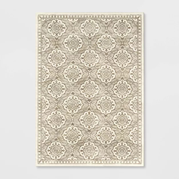 Kenbridge Persian Border Tile Print Mushroom Rug - Threshold™ | Target