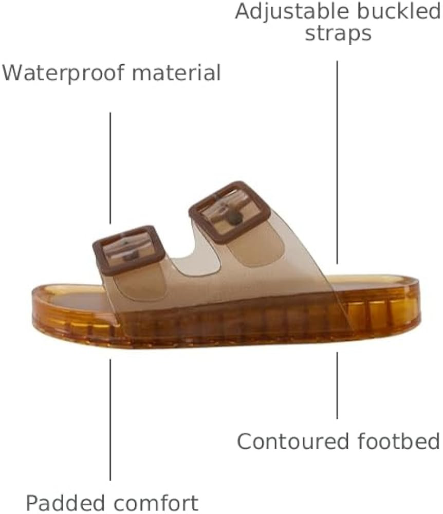 CUSHIONAIRE Pool Slides For Women Waterproof Double Buckle Adjustable Slip-On Womens Sandals For ... | Amazon (US)