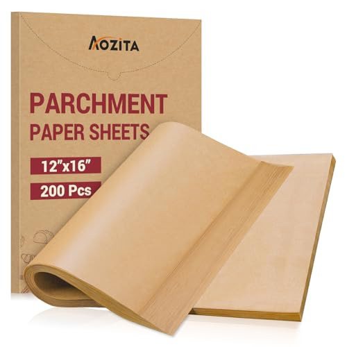 200Pcs 12x16 Inch Unbleached Parchment Paper Sheets for Baking, Pre-Cut, Non-Stick Parchment Pape... | Amazon (US)